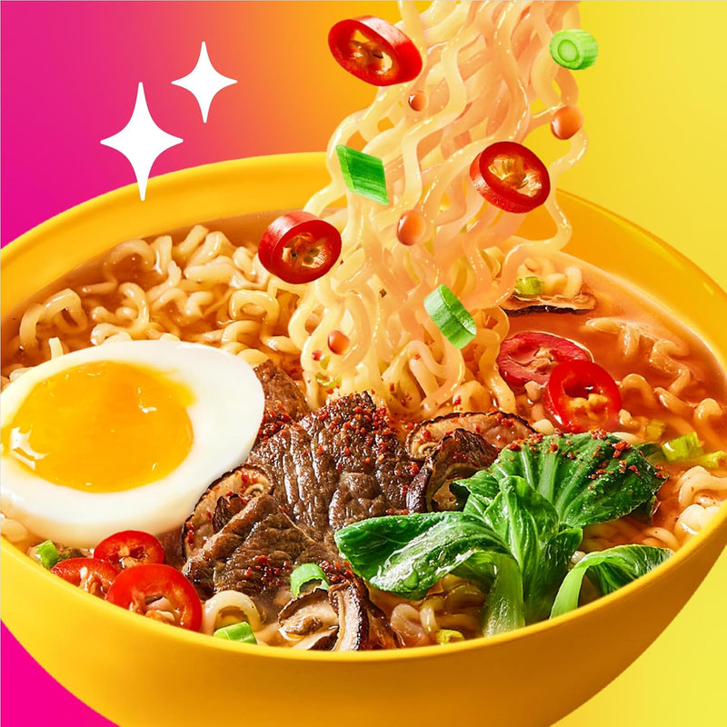 OTOKI Jin Ramen, BTS Jin & JIN RAMEN edition, Authentic Korean Instant Noodles, Rich and Savory Beef Broth, Quick and Easy Meal 4.23 oz x 18 Pack (1 Box) (PACK OF 18, SPICY)