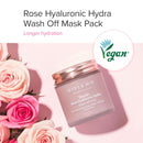 Vegan Rose Hyaluronic Hydra Wash Off Mask 125g