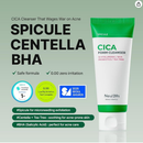 Spicule CICA Foam Cleanser, 3.38 fl oz/100ml | Hydrating Korean Face Wash with Centella Asiatica, Hyaluronic Acid & Tea Tree, Gentle Daily Cleanser for Sensitive & Acne-Prone Skin
