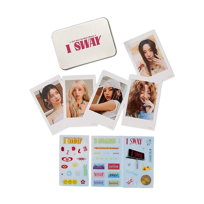 K-POP タレントカード ピースサイン g-idle-tin-case-polaroid-set-